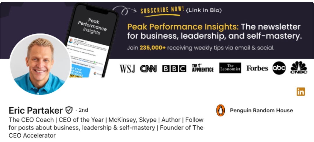 Best Linkedin Banner Example For Optimized Profile To Generate Leads
