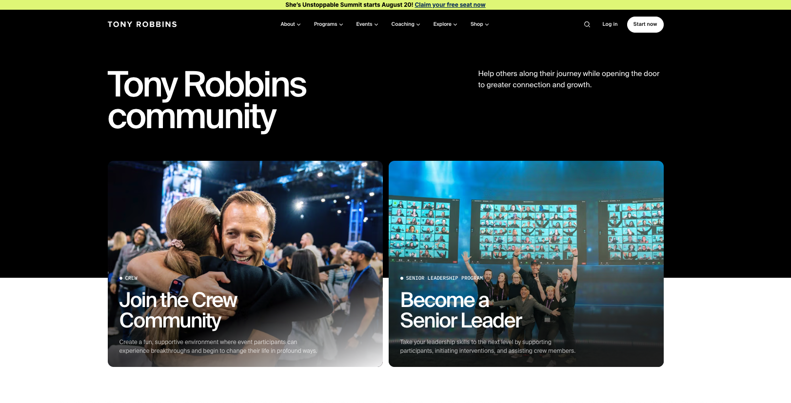 Tony Robbins Crew Community